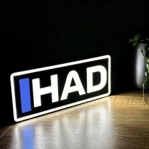 Isack Hadjar Racing Bulls F1 Team Name Abbreviation Sign with LED Lighting F1 Racing Gift BLF1LEDA1HAD