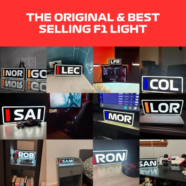 Ayrton Senna McLaren F1 Team Name Abbreviation Sign with LED Lighting F1 Racing Gift BLF1LEDA1SEN2 - Image 4