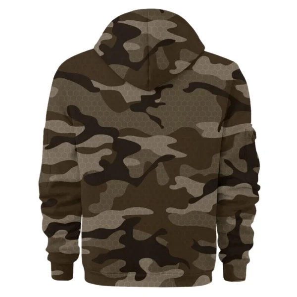 Tank Exclusive Logo Fashion Hoodie Half Zip BLC11625A1TANK - Brown - Image 2