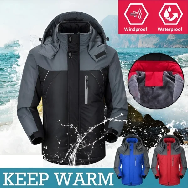 Ferrari F1 Team Exclusive Logo Outdoor Plush Charging Suit Waterproof Windproof Jacket Detachable Hood BLF130525A1FRR - Red - Image 5